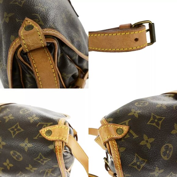 LOUIS VUITTON Logo Saumur 30 Shoulder Bag Monogram Leather Brown M42256 84YF094 - Picture 9 of 16